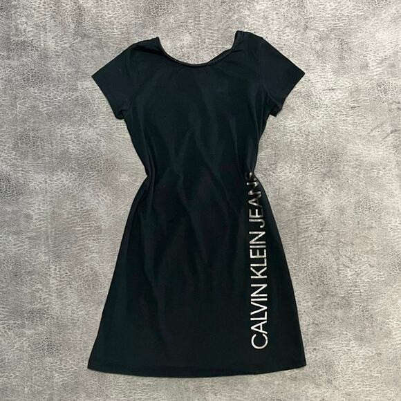 Calvin Klein T-shirt Print Mini Dress - Picture 2 of 8